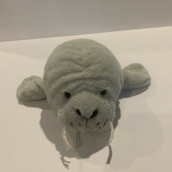 Webkinz Plush Manatee No Code Ganz 12" Sea Cow Soft Toy Stuffed Ocean Animal - Picture 4 of 5